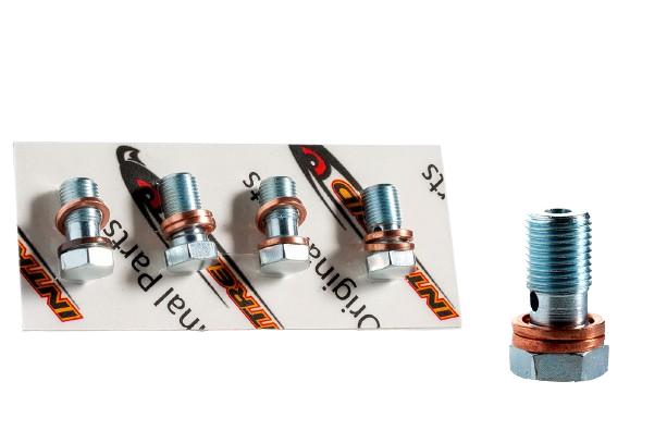 Intrepid Kart M10×1 mm Ölleitungsschrauben mit Unterlegscheiben (Set mit 4 Stück)