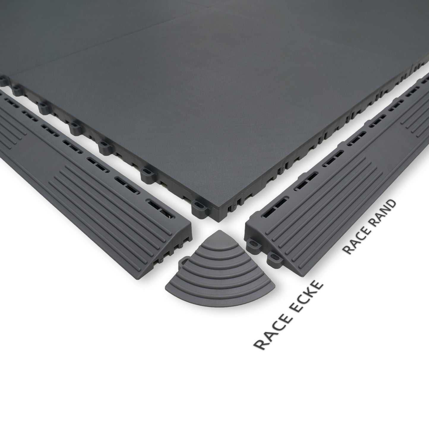 PP Klickfliese „Close“ Dunkel Grau 400×400 mm – Robuste Bodenfliese für Garage & Werkstatt