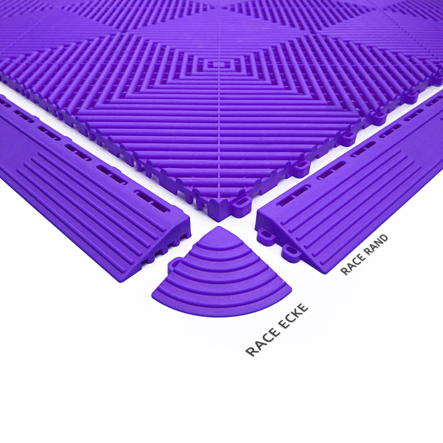 PP Klickfliese „Race“ Lila 400×400 mm – Robuste Bodenfliese für Garage & Werkstatt