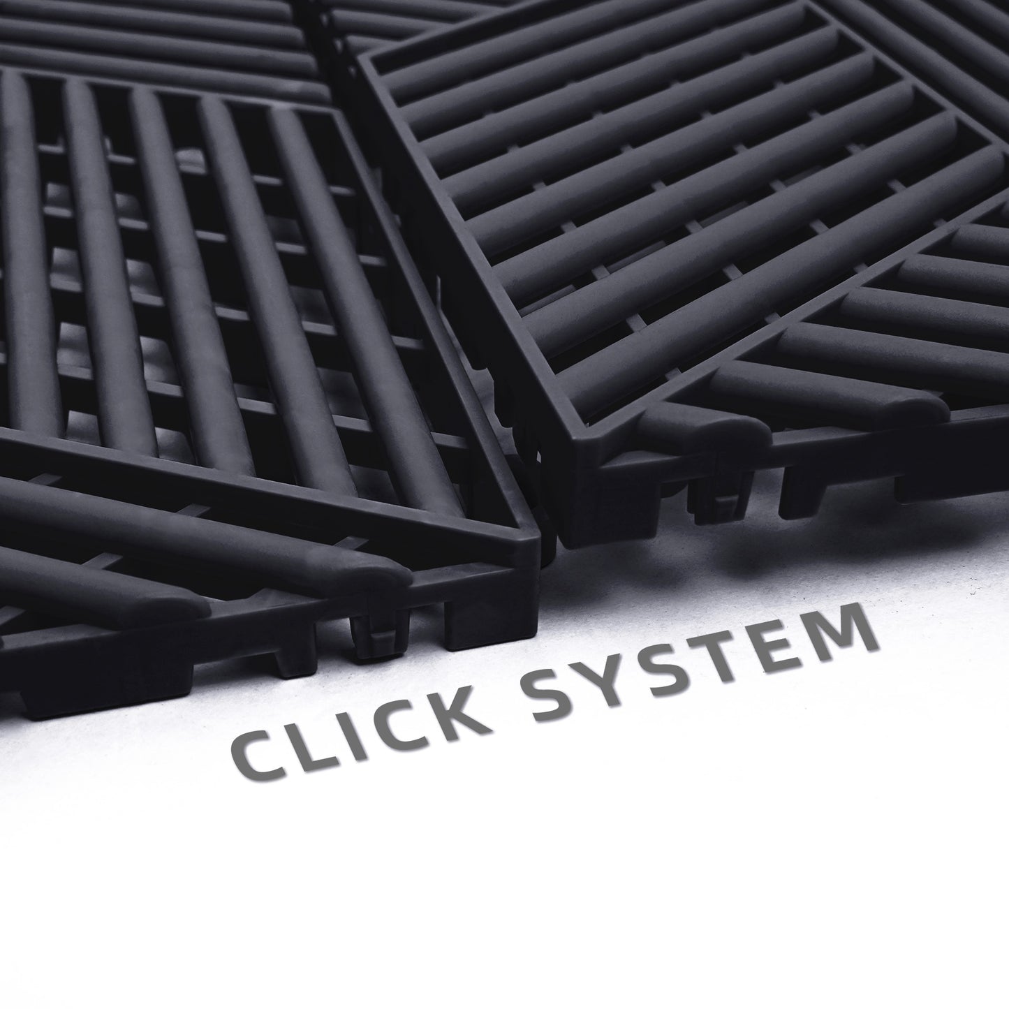 PP Klickfliese „Sport“ Schwarz 400×400 mm – Robuste Bodenfliese für Garage & Werkstatt