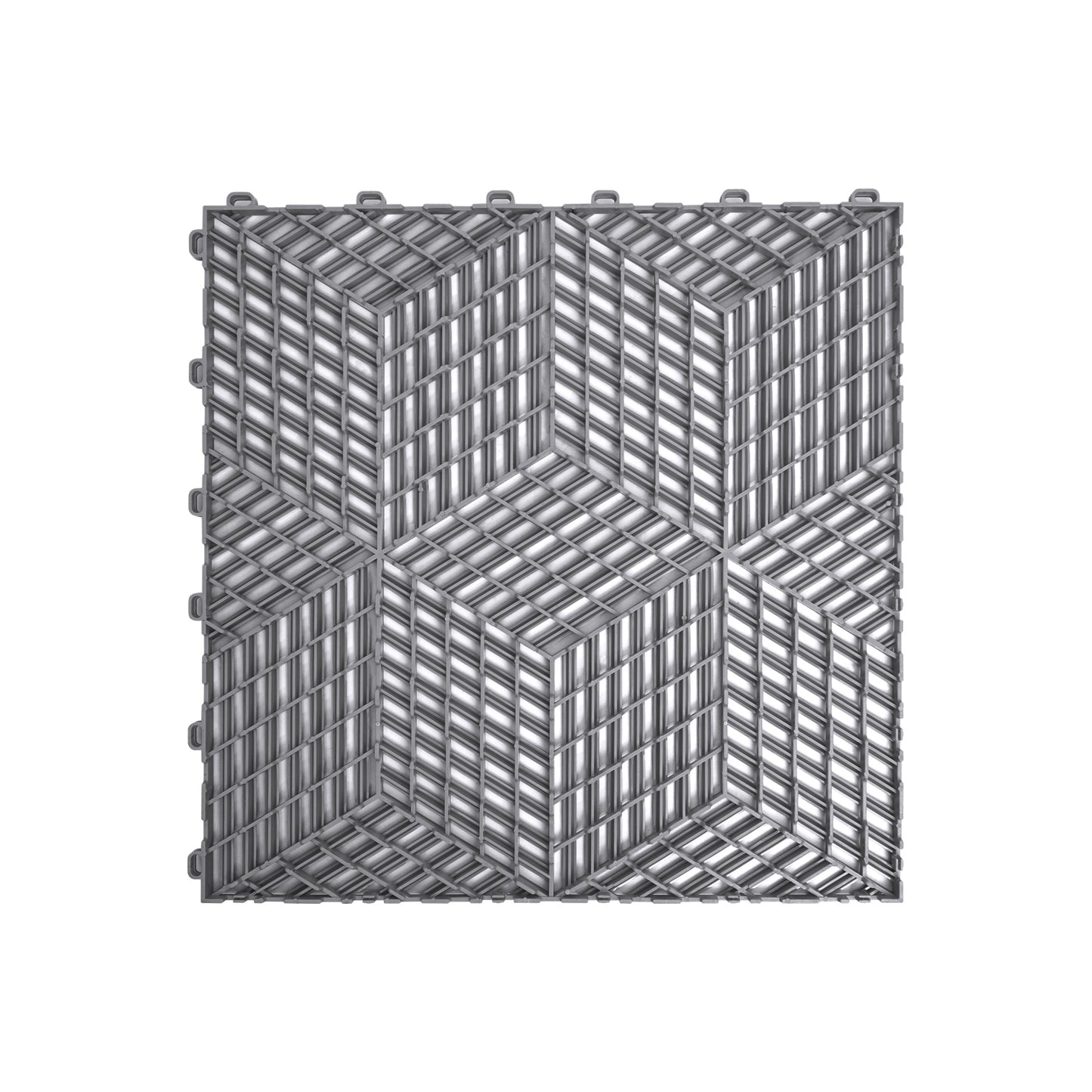 PP Klickfliese „Sport“ Dunkel Grau 400×400 mm – Robuste Bodenfliese für Garage & Werkstatt