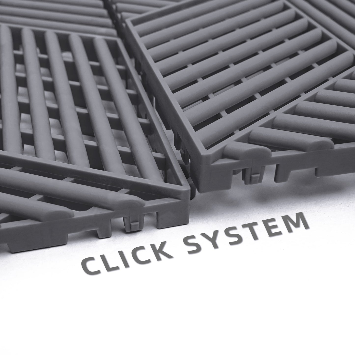 PP Klickfliese „Sport“ Dunkel Grau 400×400 mm – Robuste Bodenfliese für Garage & Werkstatt