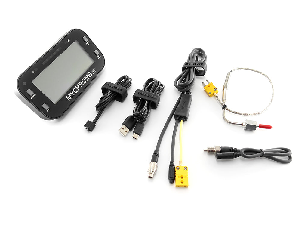 AIM Mychron 6 2T mit Abgastemperatursensor und Wassertemperatursensor