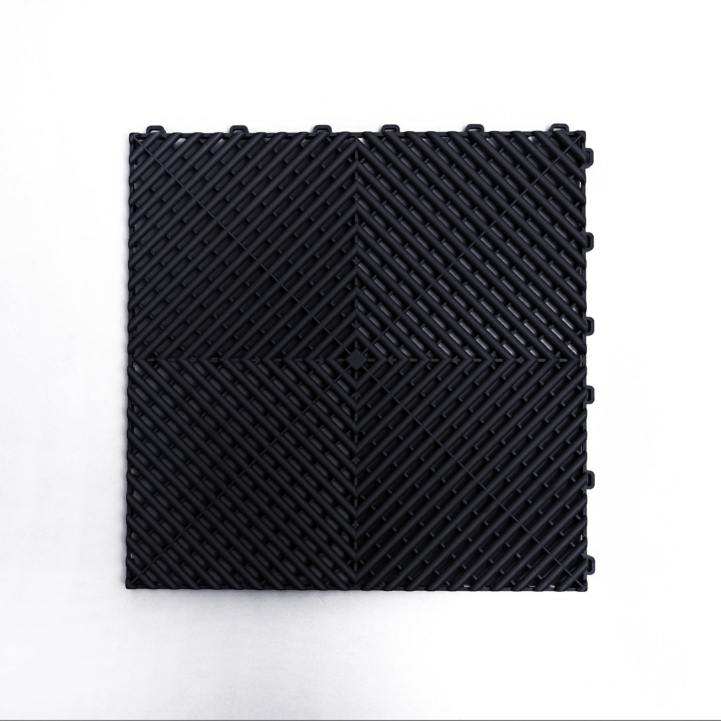 PP Klickfliese „Race“ Schwarz 400×400 mm – Robuste Bodenfliese für Garage & Werkstatt