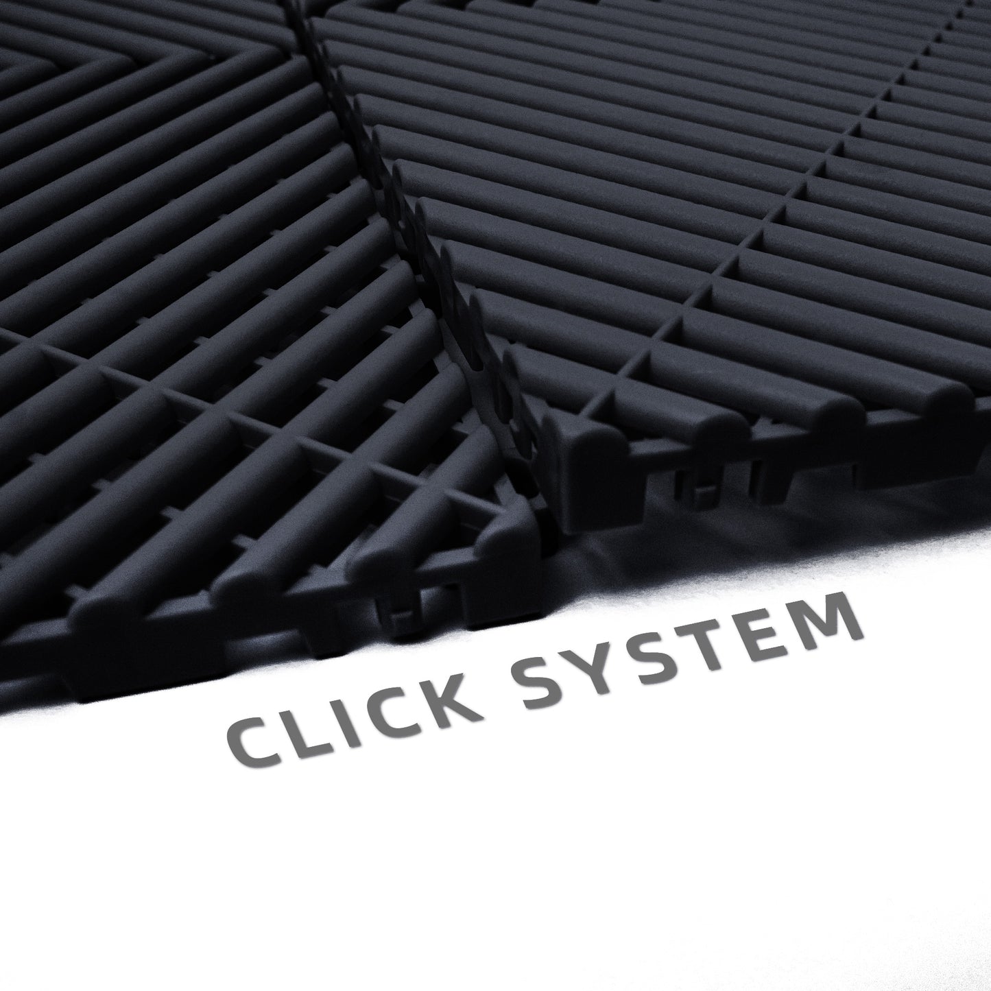 PP Klickfliese „Race“ Schwarz 400×400 mm – Robuste Bodenfliese für Garage & Werkstatt