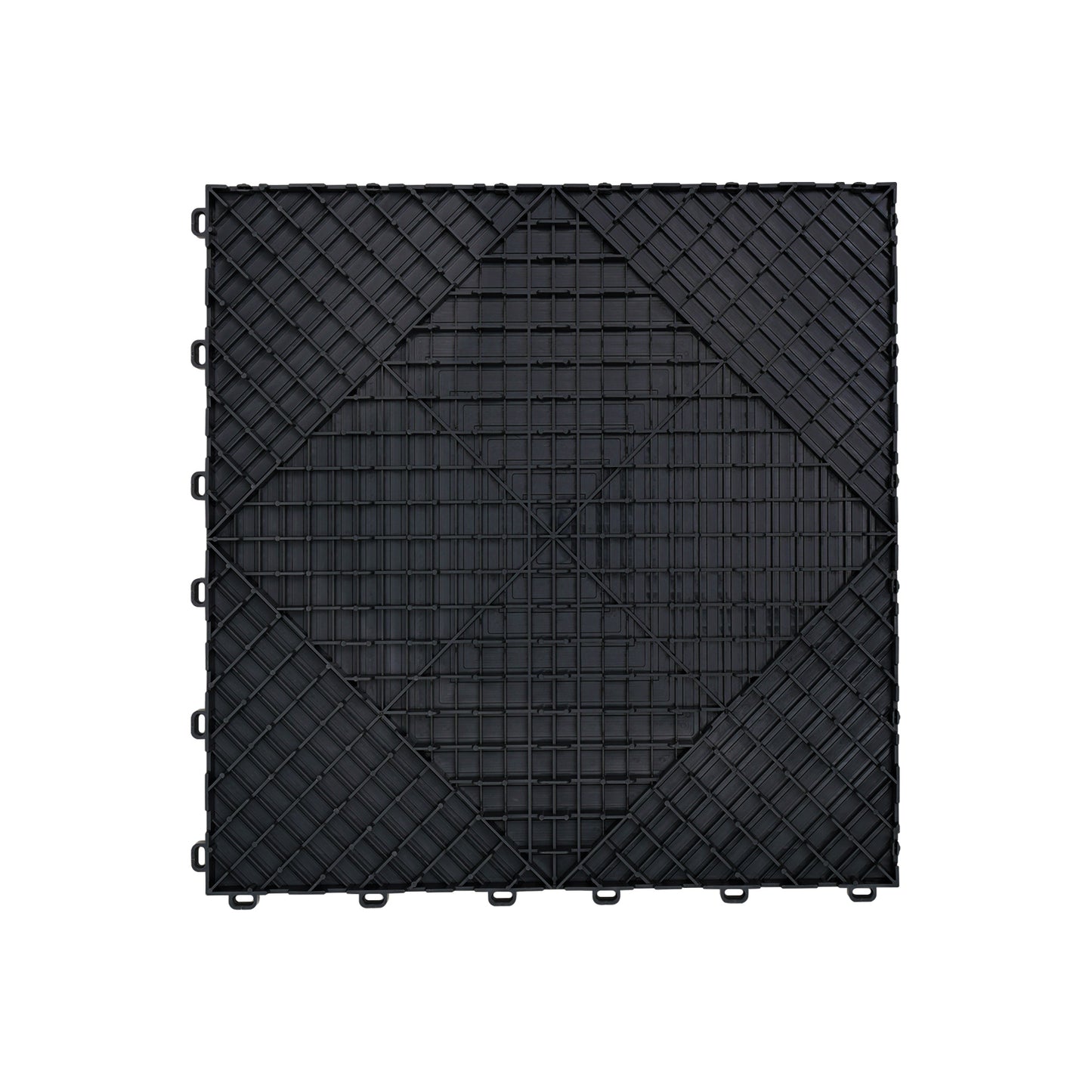 PP Klickfliese „Close“ Schwarz 400×400 mm – Robuste Bodenfliese für Garage & Werkstatt