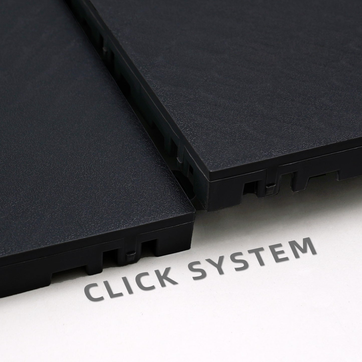 PP Klickfliese „Close“ Schwarz 400×400 mm – Robuste Bodenfliese für Garage & Werkstatt