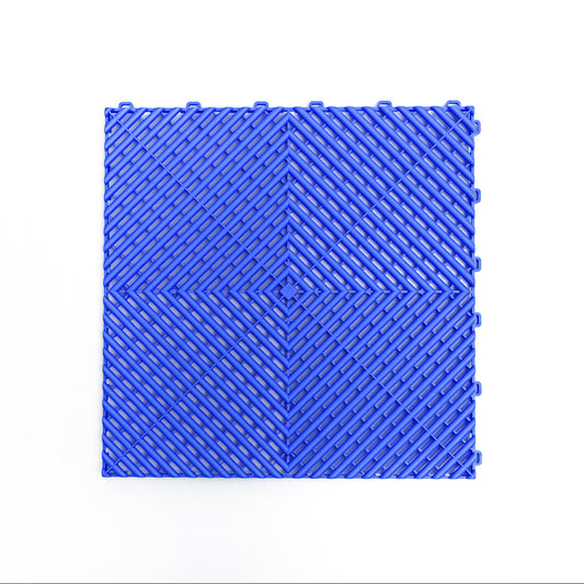PP Klickfliese „Race“ Blau 400×400 mm – Robuste Bodenfliese für Garage & Werkstatt
