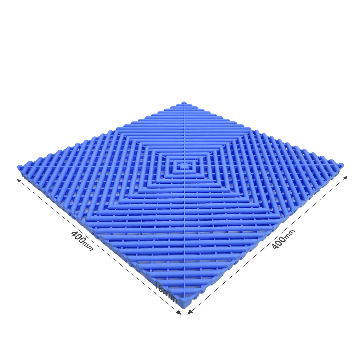 PP Klickfliese „Race“ Blau 400×400 mm – Robuste Bodenfliese für Garage & Werkstatt