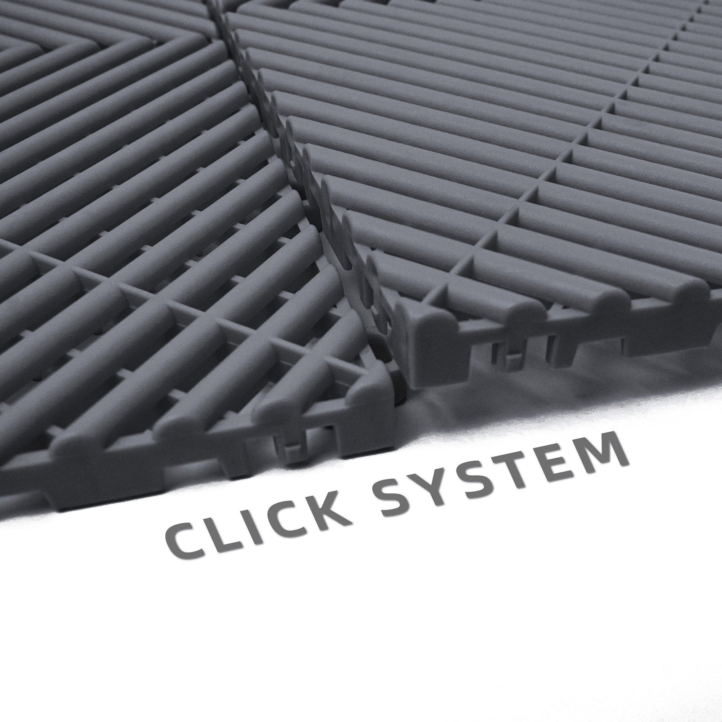 PP Klickfliese „Race“ Dunkel Grau 400×400 mm – Robuste Bodenfliese für Garage & Werkstatt