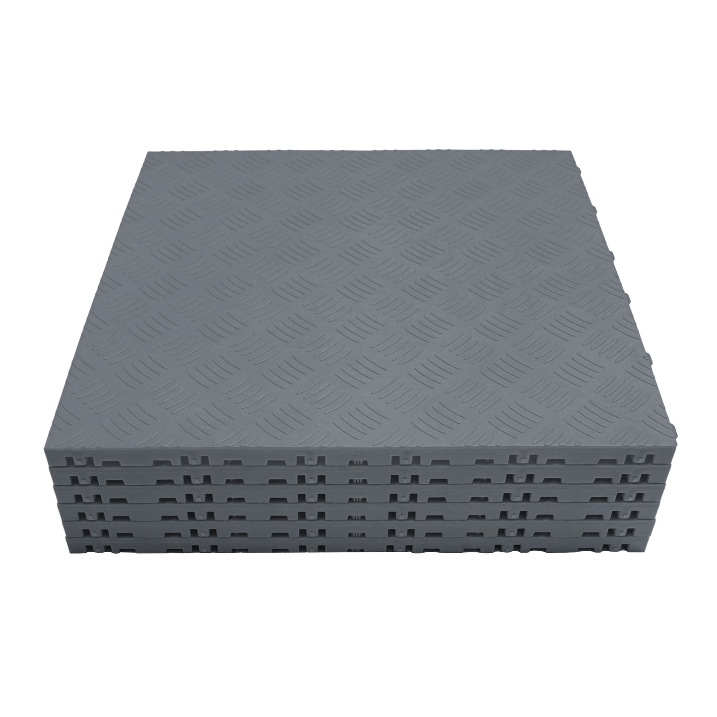 PP Klickfliese „Industrial“ Dunkel Grau 400×400 mm – Robuste Bodenfliese für Garage & Werkstatt