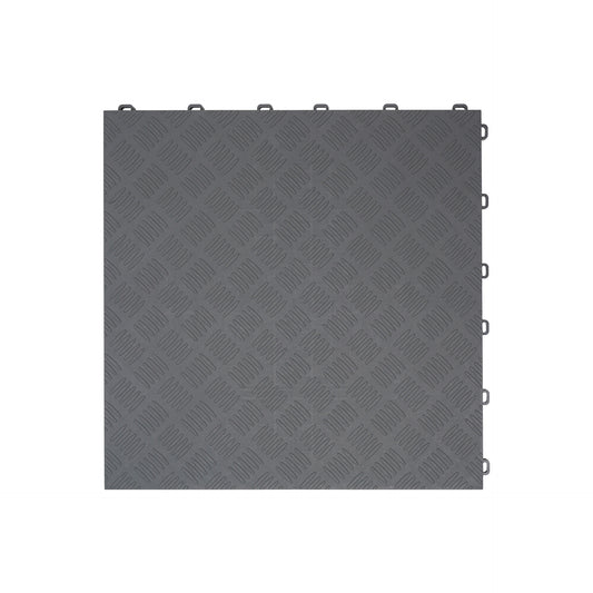 PP Klickfliese „Industrial“ Dunkel Grau 400×400 mm – Robuste Bodenfliese für Garage & Werkstatt