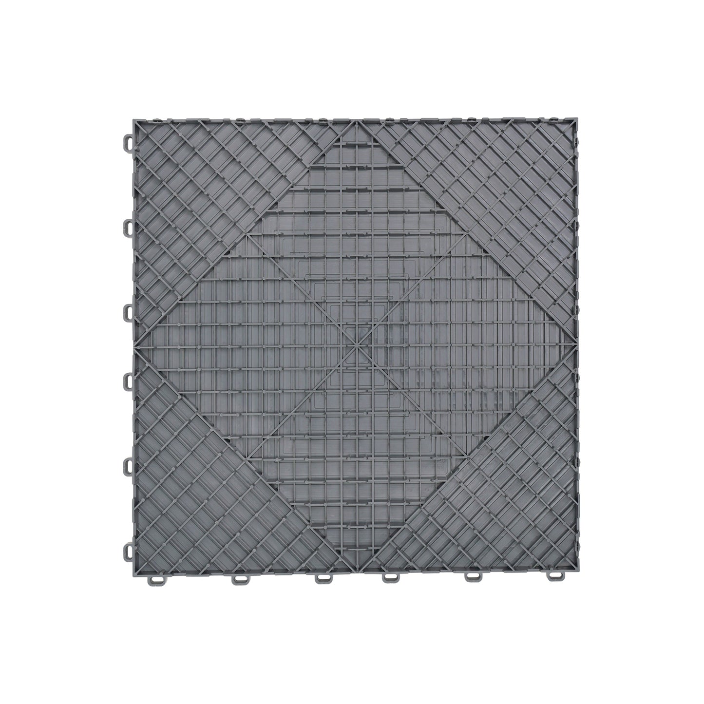 PP Klickfliese „Industrial“ Dunkel Grau 400×400 mm – Robuste Bodenfliese für Garage & Werkstatt