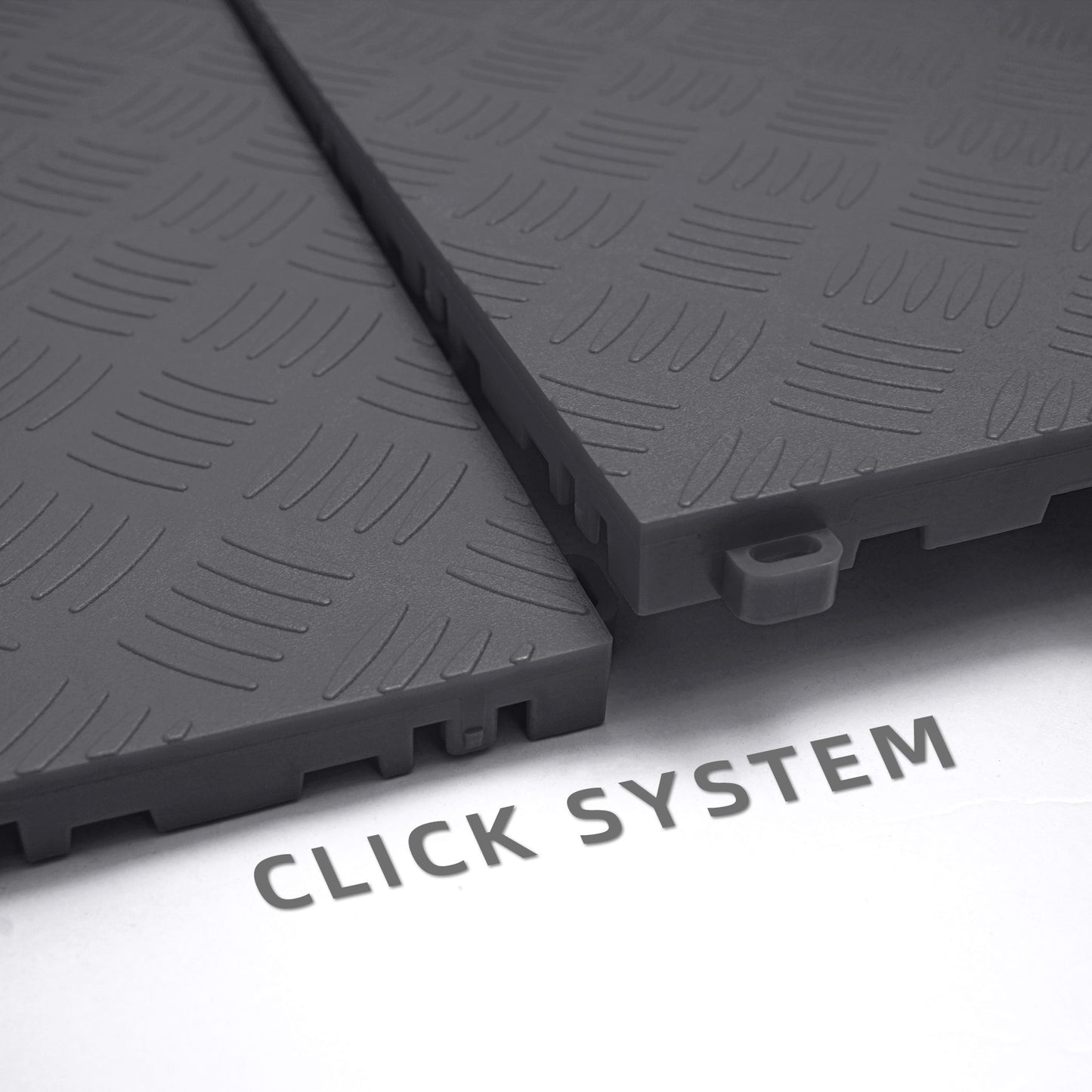 PP Klickfliese „Industrial“ Dunkel Grau 400×400 mm – Robuste Bodenfliese für Garage & Werkstatt
