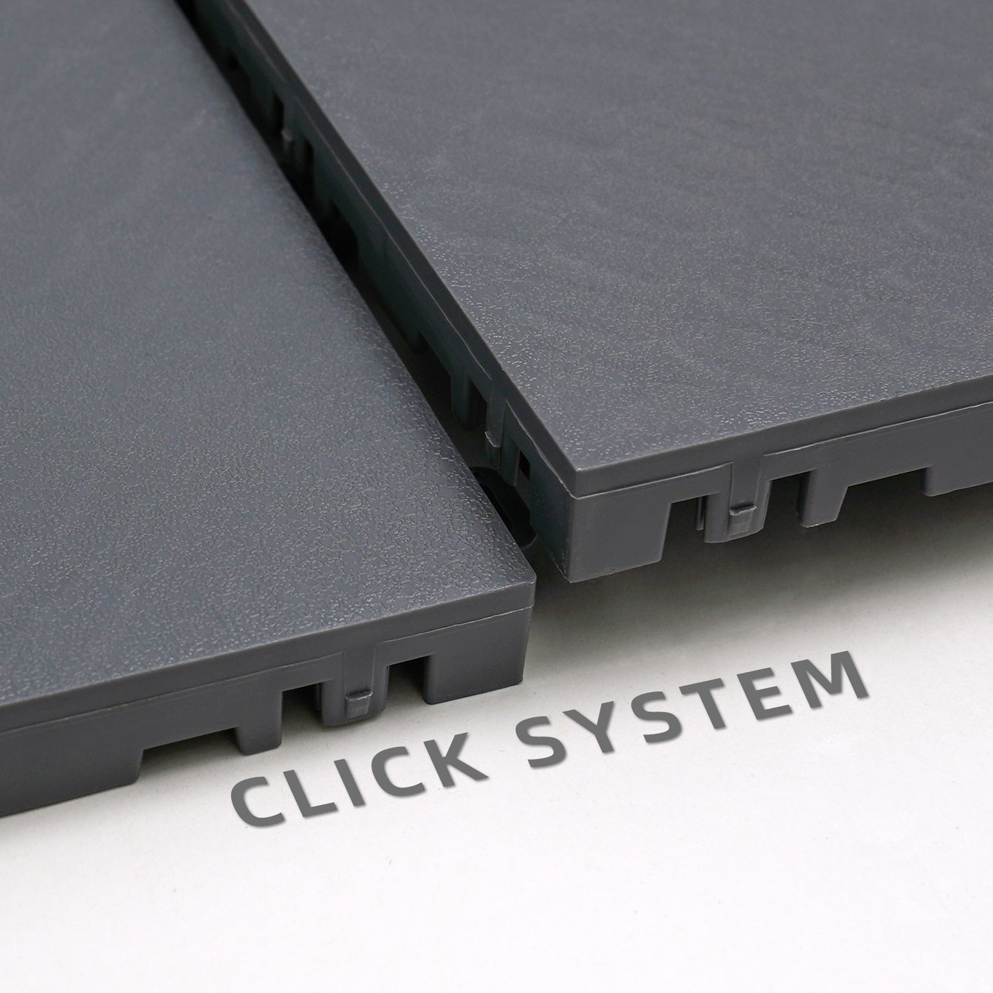 PP Klickfliese „Close“ Dunkel Grau 400×400 mm – Robuste Bodenfliese für Garage & Werkstatt