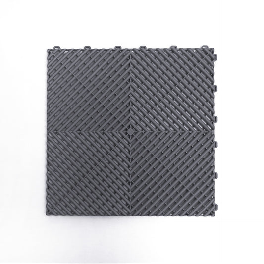 PP Klickfliese „Race“ Dunkel Grau 400×400 mm – Robuste Bodenfliese für Garage & Werkstatt