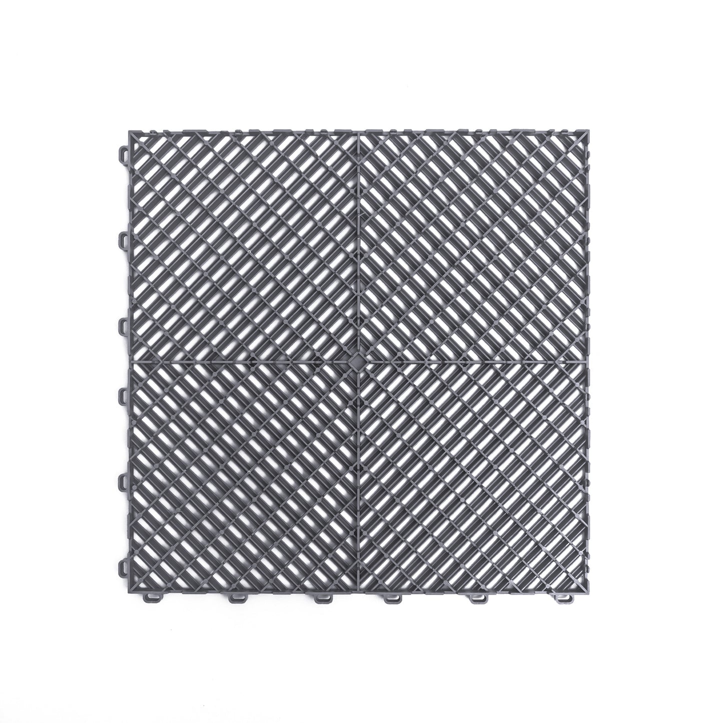 PP Klickfliese „Race“ Dunkel Grau 400×400 mm – Robuste Bodenfliese für Garage & Werkstatt