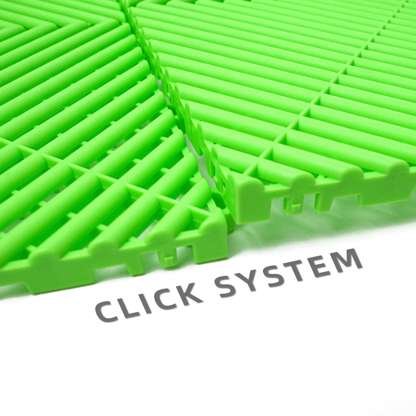 PP Klickfliese „Race“ Neon Grün 400×400 mm – Robuste Bodenfliese für Garage & Werkstatt