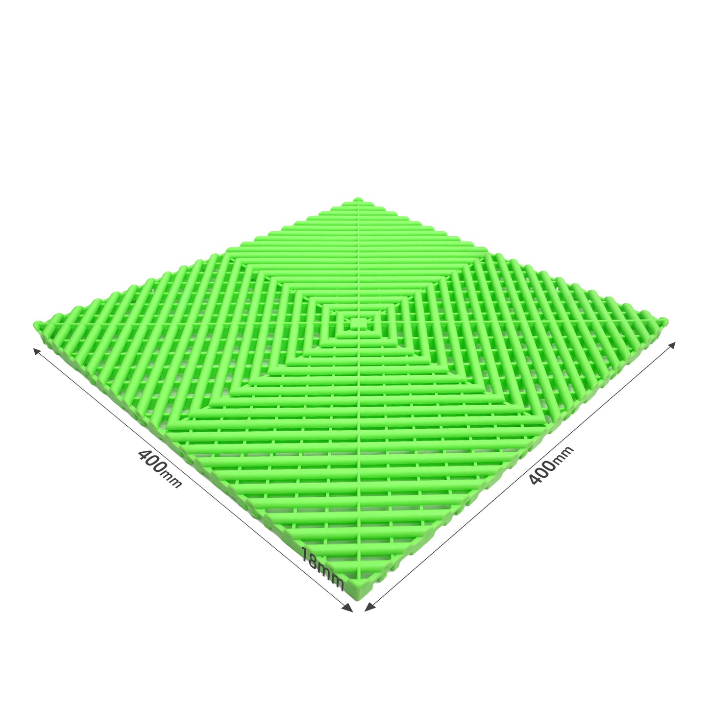PP Klickfliese „Race“ Neon Grün 400×400 mm – Robuste Bodenfliese für Garage & Werkstatt