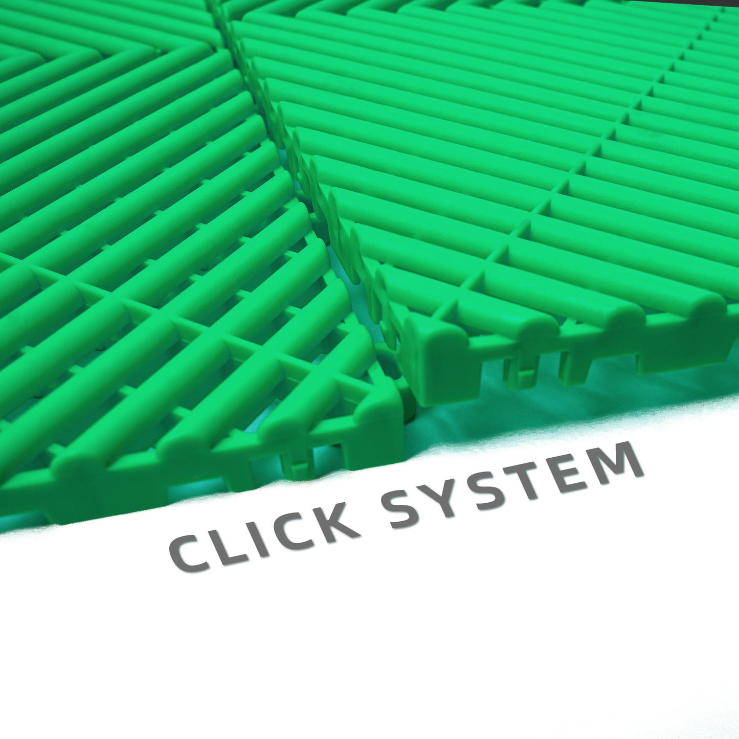 PP Klickfliese „Race“ Grün 400×400 mm – Robuste Bodenfliese für Garage & Werkstatt