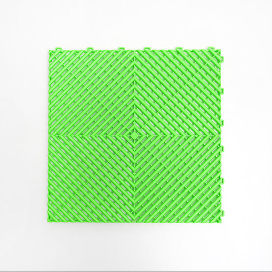 PP Klickfliese „Race“ Neon Grün 400×400 mm – Robuste Bodenfliese für Garage & Werkstatt