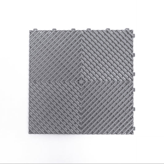 PP Klickfliese „Race“ Hell Grau 400×400 mm – Robuste Bodenfliese für Garage & Werkstatt