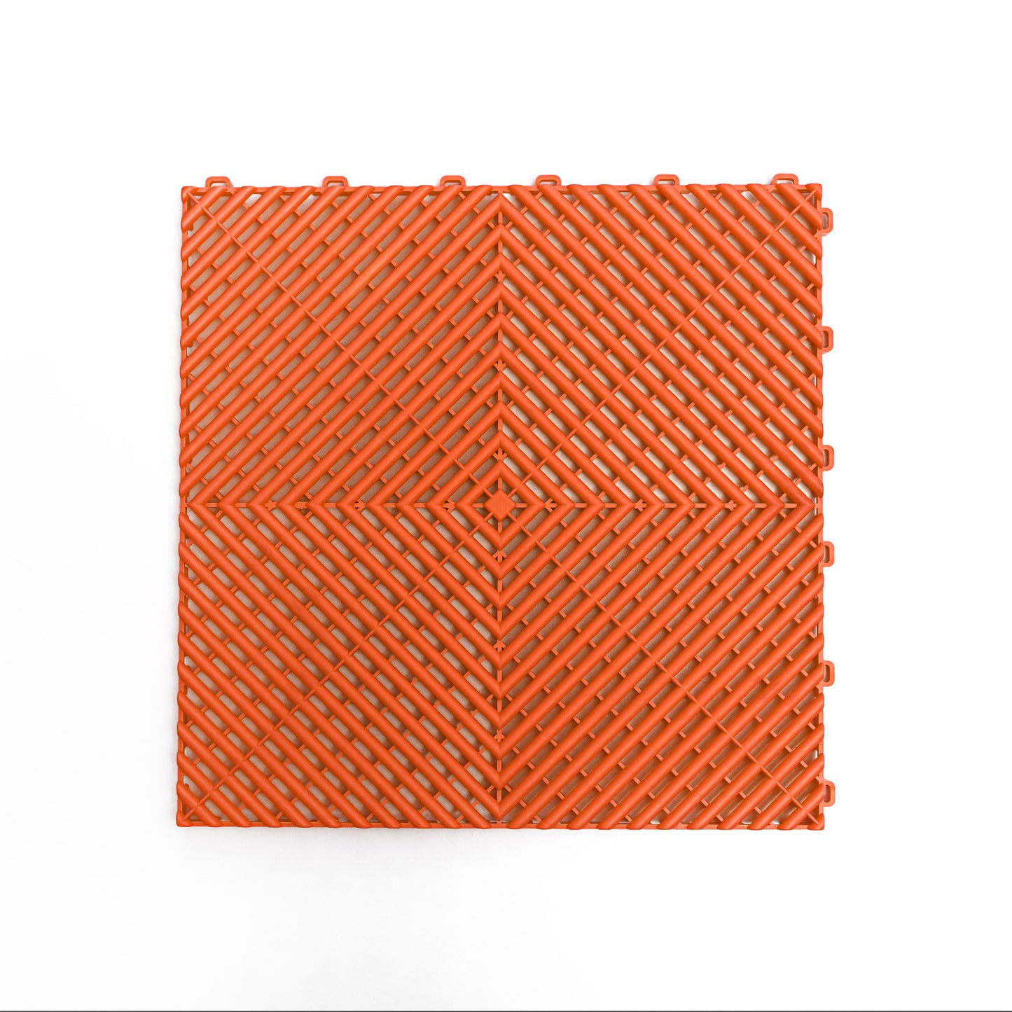 PP Klickfliese „Race“ Orange 400×400 mm – Robuste Bodenfliese für Garage & Werkstatt
