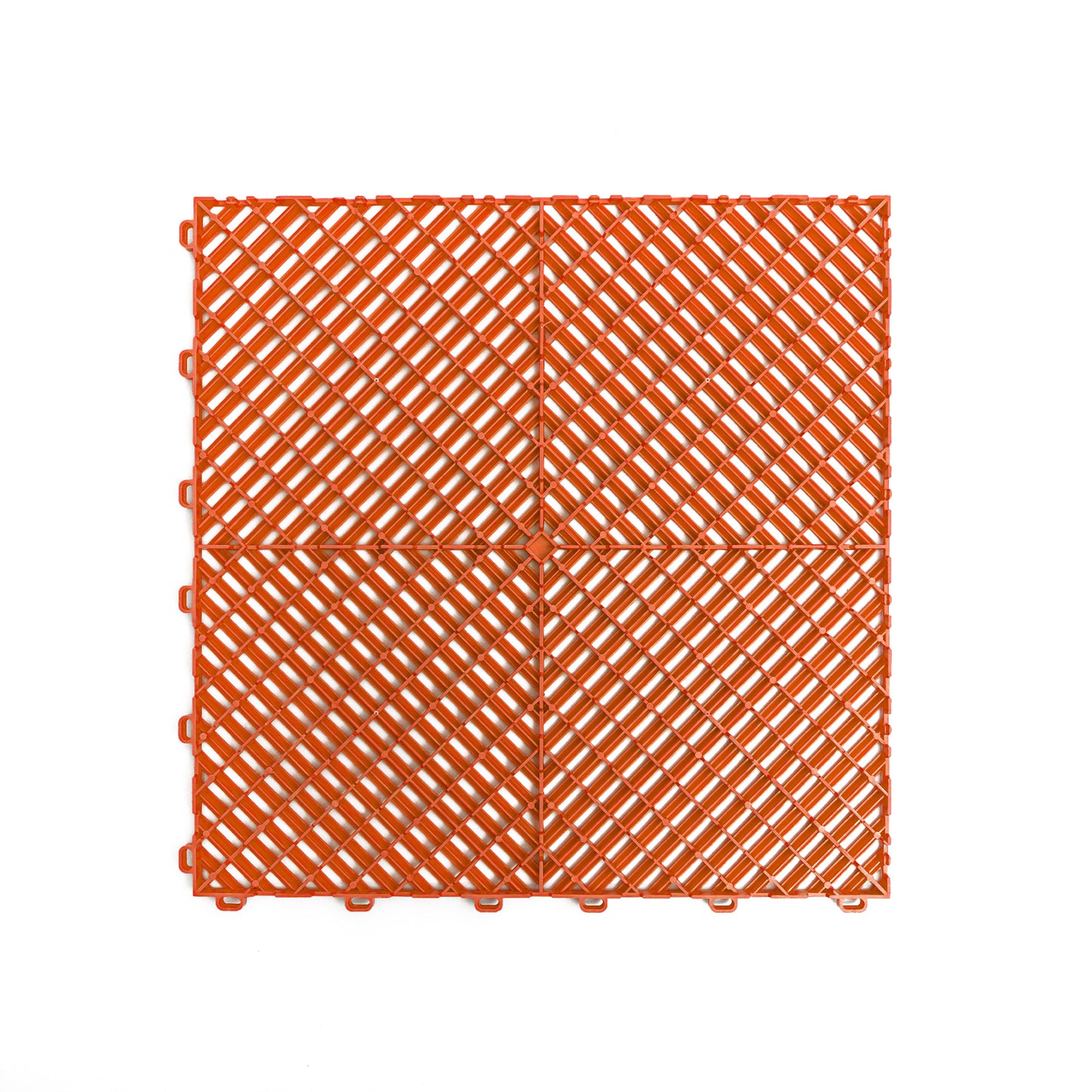 PP Klickfliese „Race“ Orange 400×400 mm – Robuste Bodenfliese für Garage & Werkstatt