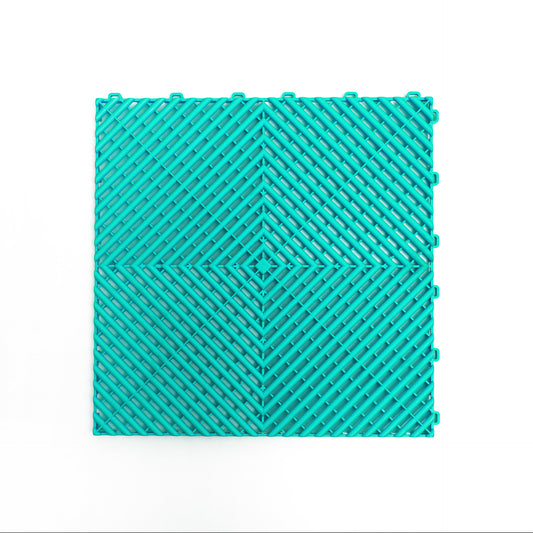 PP Klickfliese „Race“ Peacock Grün 400×400 mm – Robuste Bodenfliese für Garage & Werkstatt