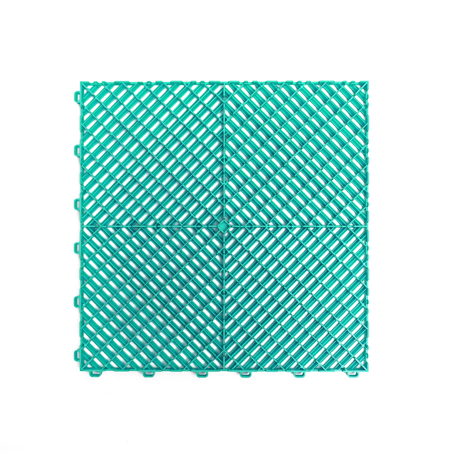 PP Klickfliese „Race“ Peacock Grün 400×400 mm – Robuste Bodenfliese für Garage & Werkstatt