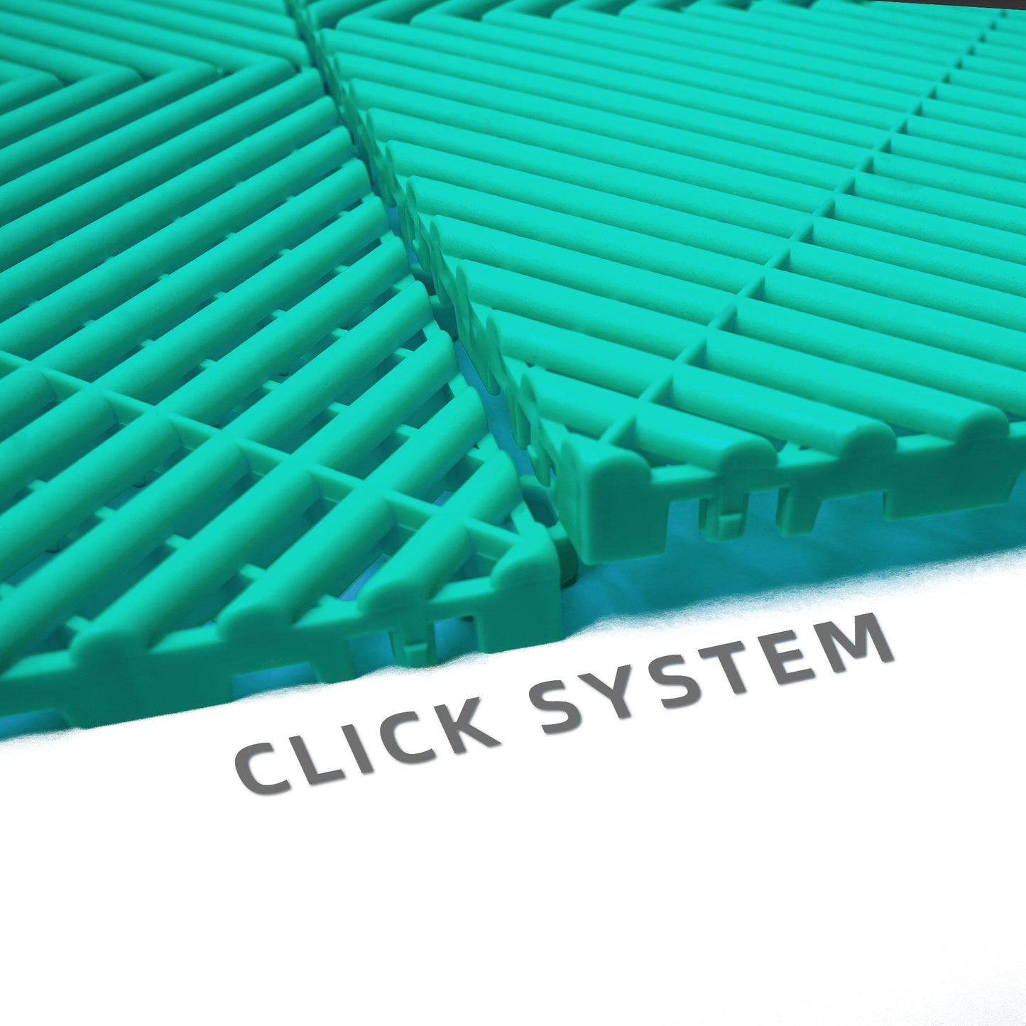 PP Klickfliese „Race“ Peacock Grün 400×400 mm – Robuste Bodenfliese für Garage & Werkstatt