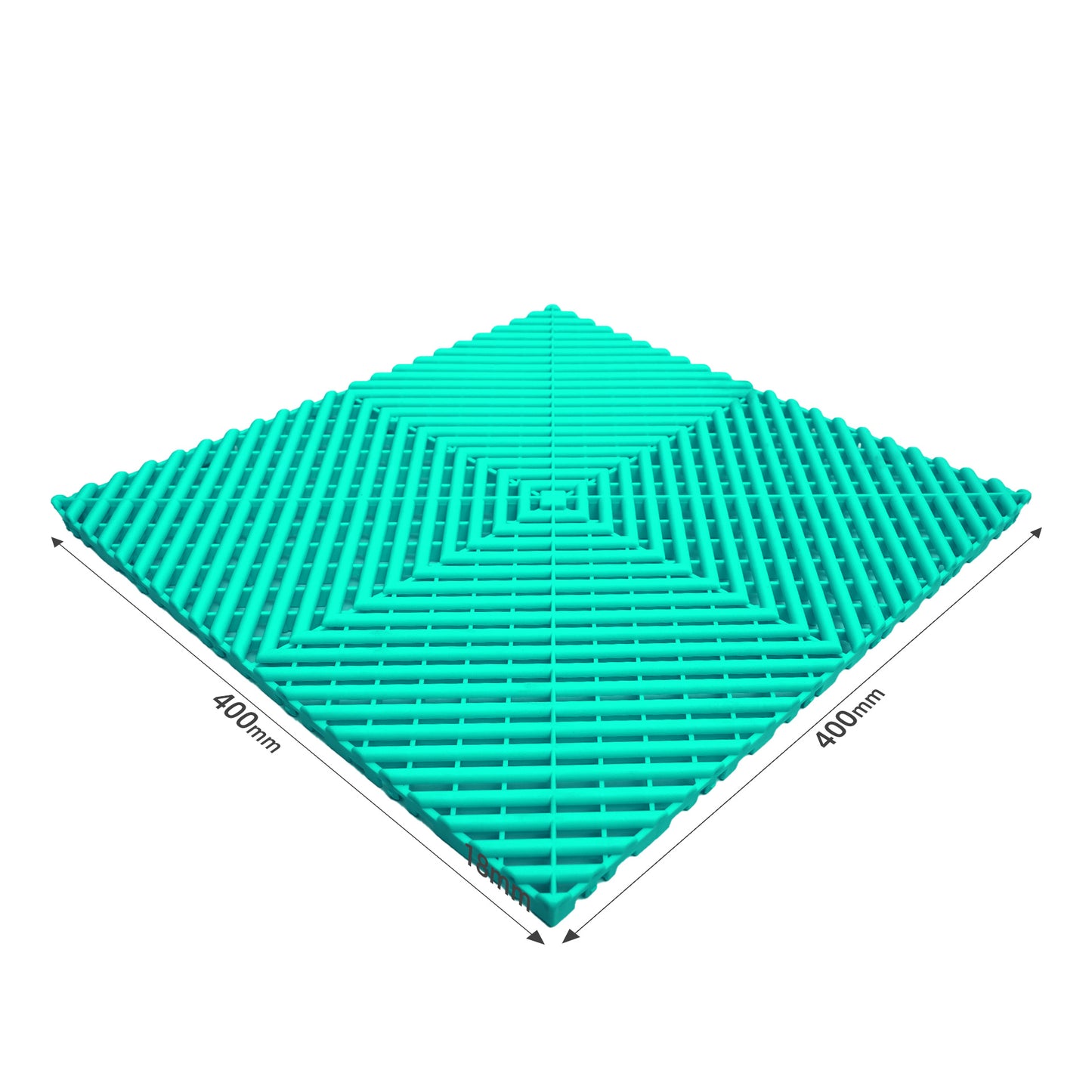 PP Klickfliese „Race“ Peacock Grün 400×400 mm – Robuste Bodenfliese für Garage & Werkstatt