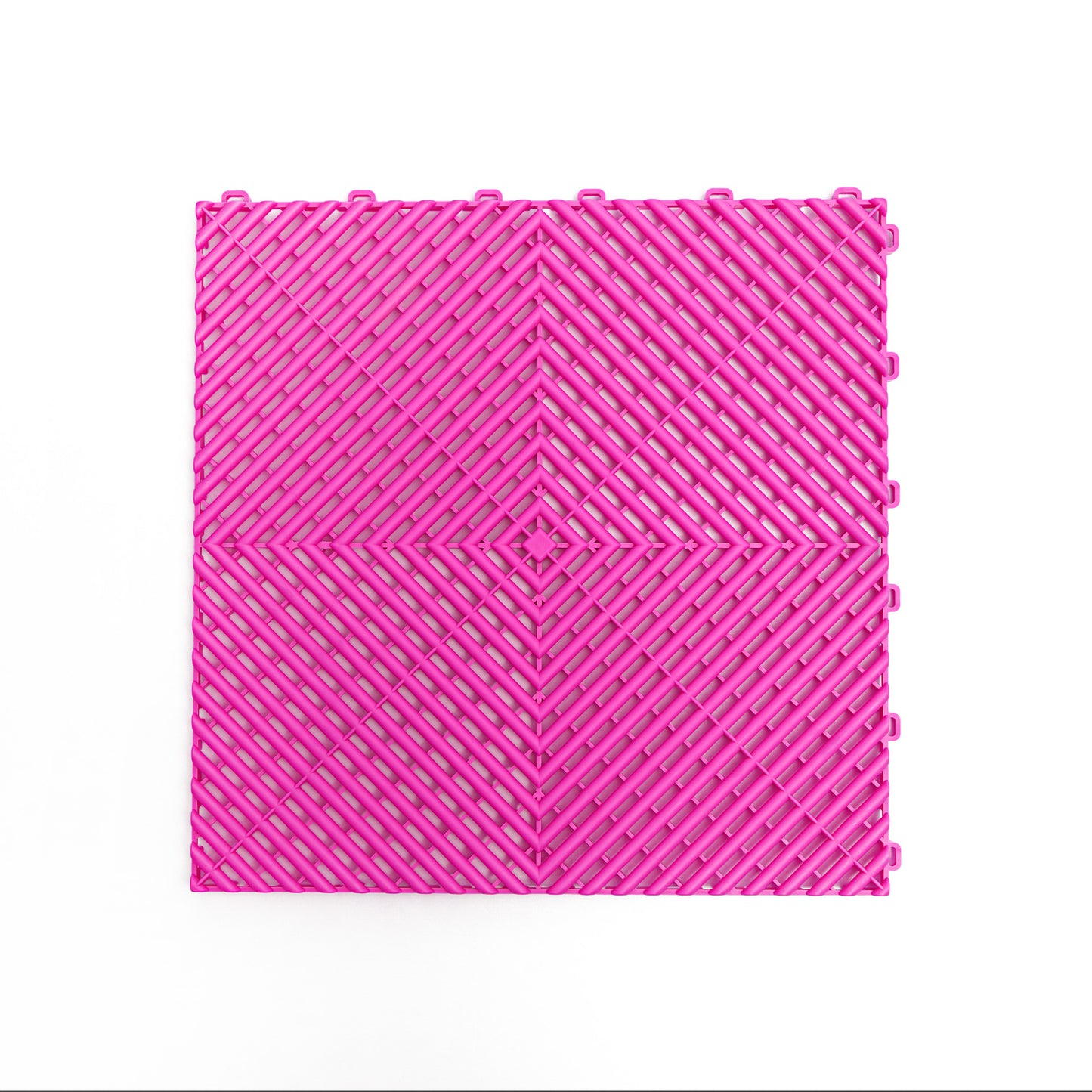 PP Klickfliese „Race“ Pink 400×400 mm – Robuste Bodenfliese für Garage & Werkstatt