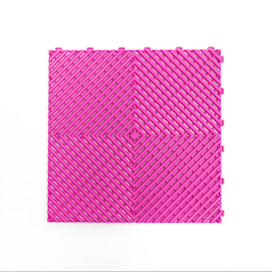 PP Klickfliese „Race“ Pink 400×400 mm – Robuste Bodenfliese für Garage & Werkstatt