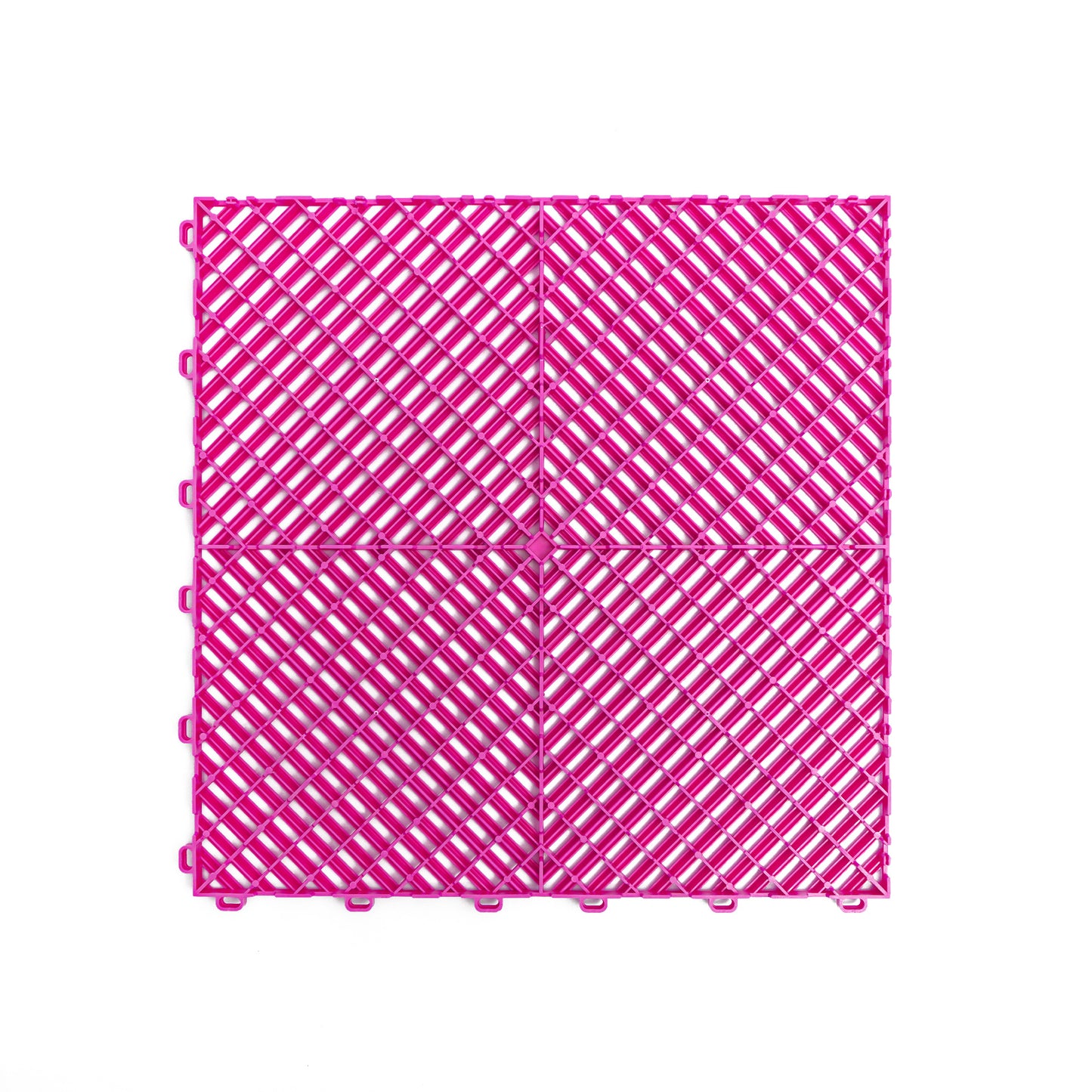 PP Klickfliese „Race“ Pink 400×400 mm – Robuste Bodenfliese für Garage & Werkstatt