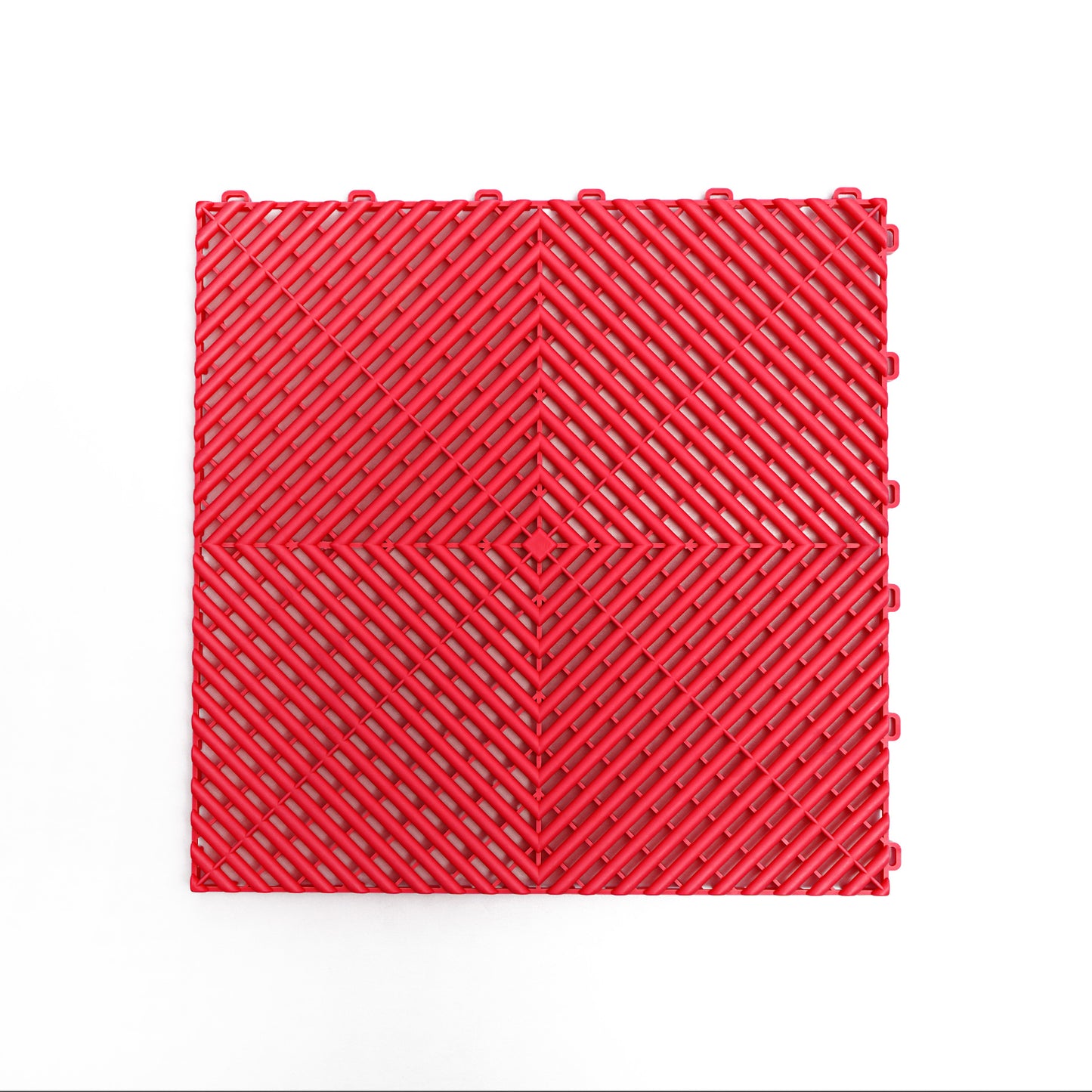 PP Klickfliese „Race“ Rot 400×400 mm – Robuste Bodenfliese für Garage & Werkstatt