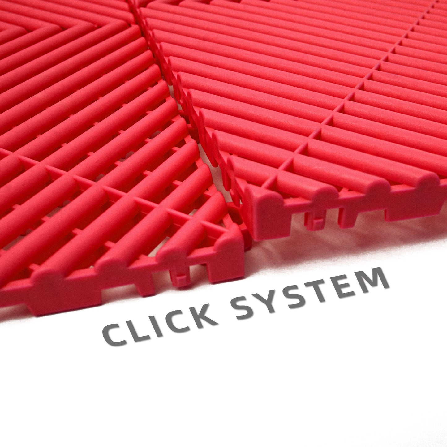 PP Klickfliese „Race“ Rot 400×400 mm – Robuste Bodenfliese für Garage & Werkstatt