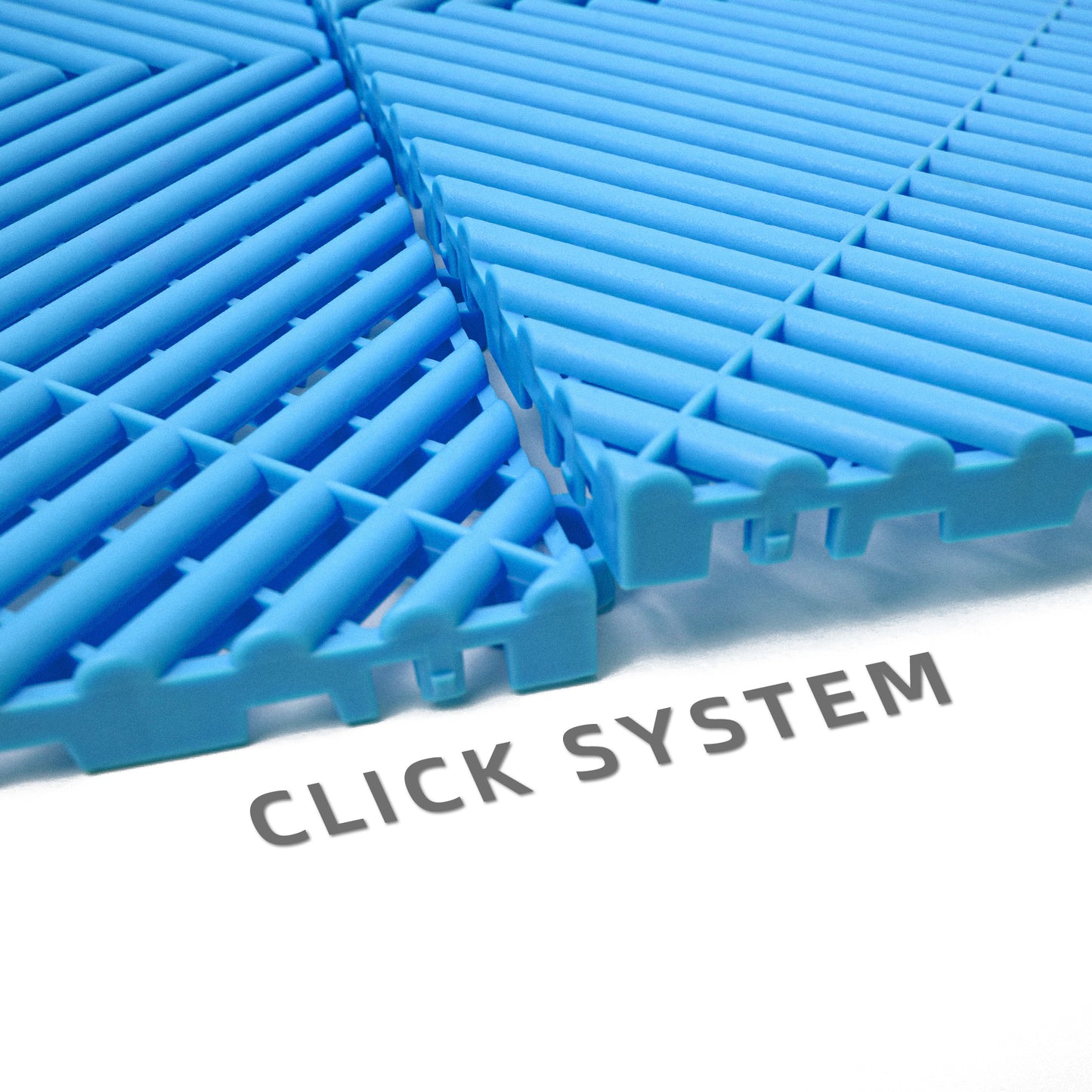 PP Klickfliese „Race“ Himmelblau 400×400 mm – Robuste Bodenfliese für Garage & Werkstatt