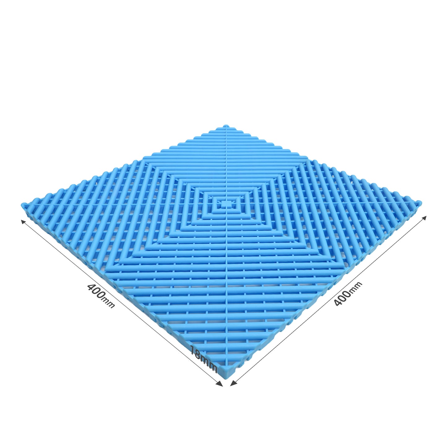 PP Klickfliese „Race“ Himmelblau 400×400 mm – Robuste Bodenfliese für Garage & Werkstatt