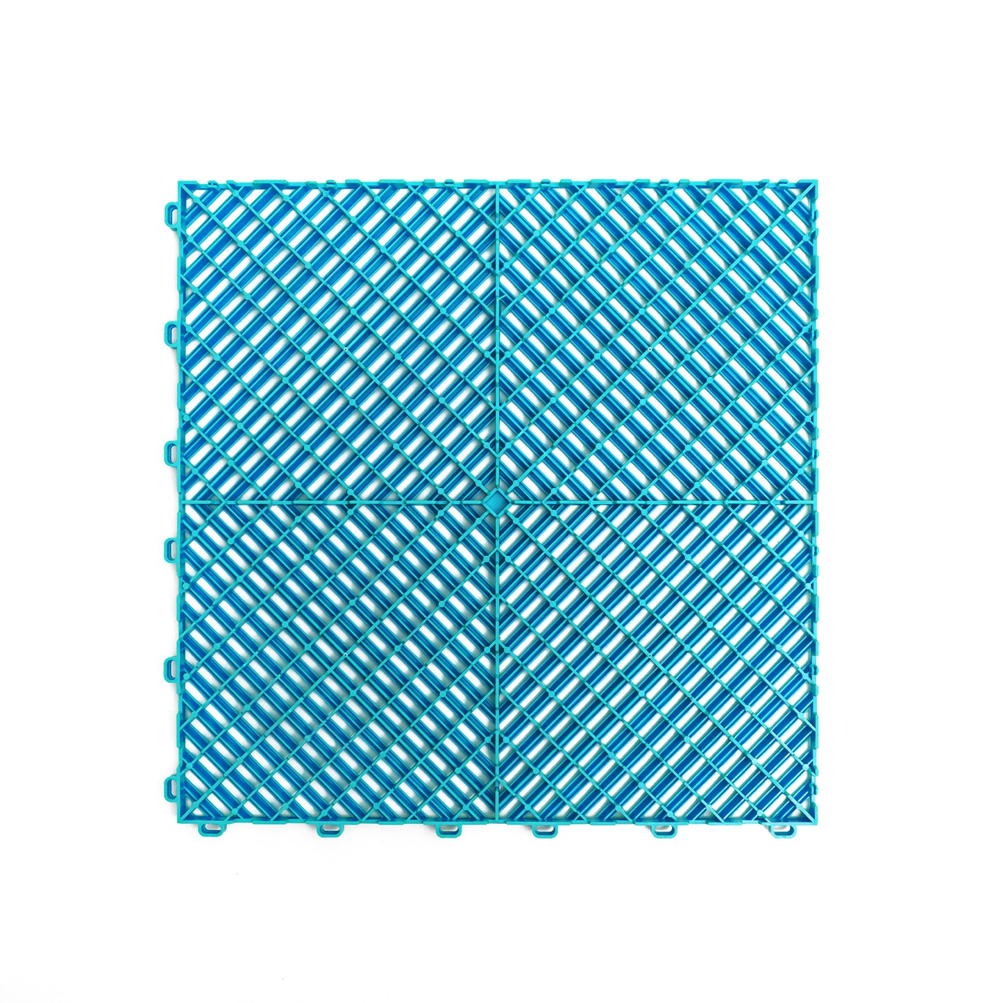 PP Klickfliese „Race“ Türkis 400×400 mm – Robuste Bodenfliese für Garage & Werkstatt