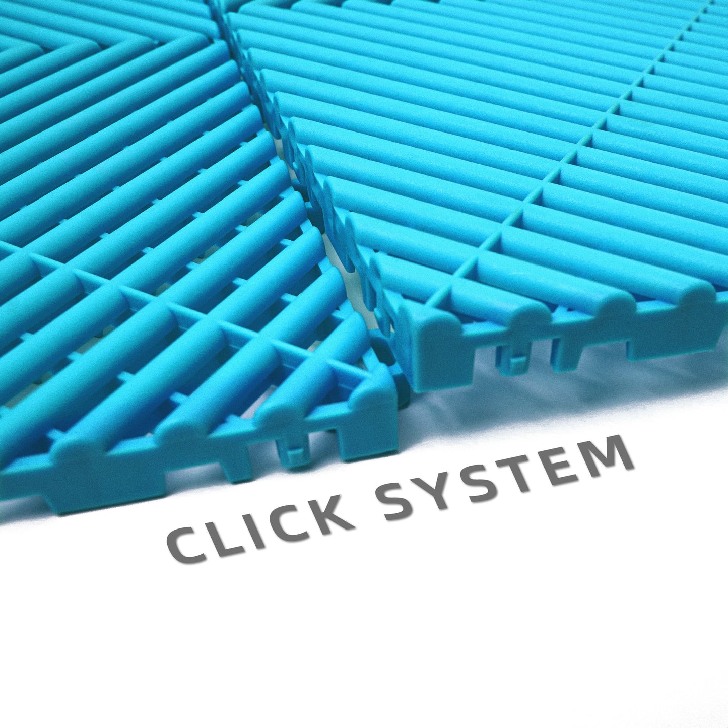 PP Klickfliese „Race“ Türkis 400×400 mm – Robuste Bodenfliese für Garage & Werkstatt