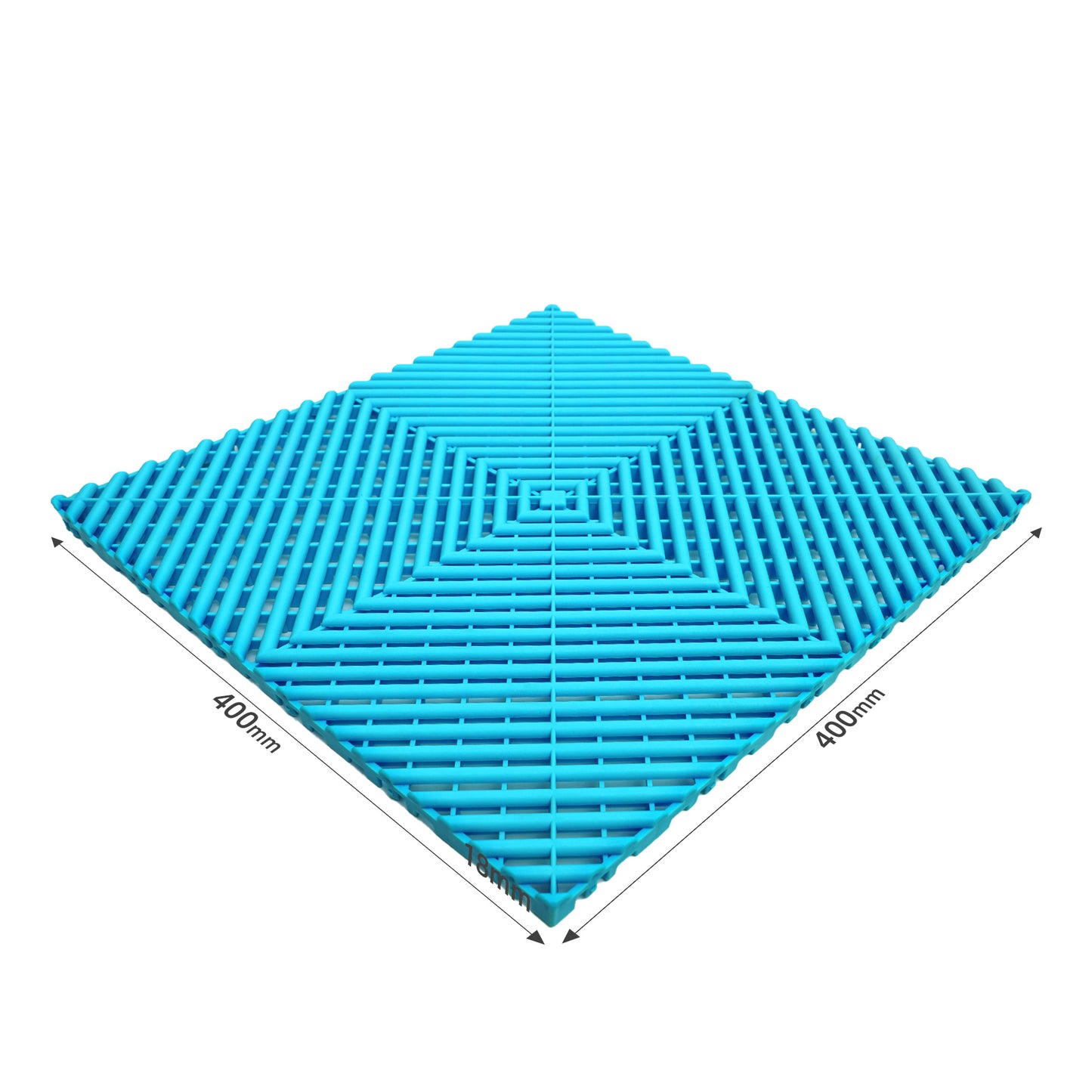 PP Klickfliese „Race“ Türkis 400×400 mm – Robuste Bodenfliese für Garage & Werkstatt