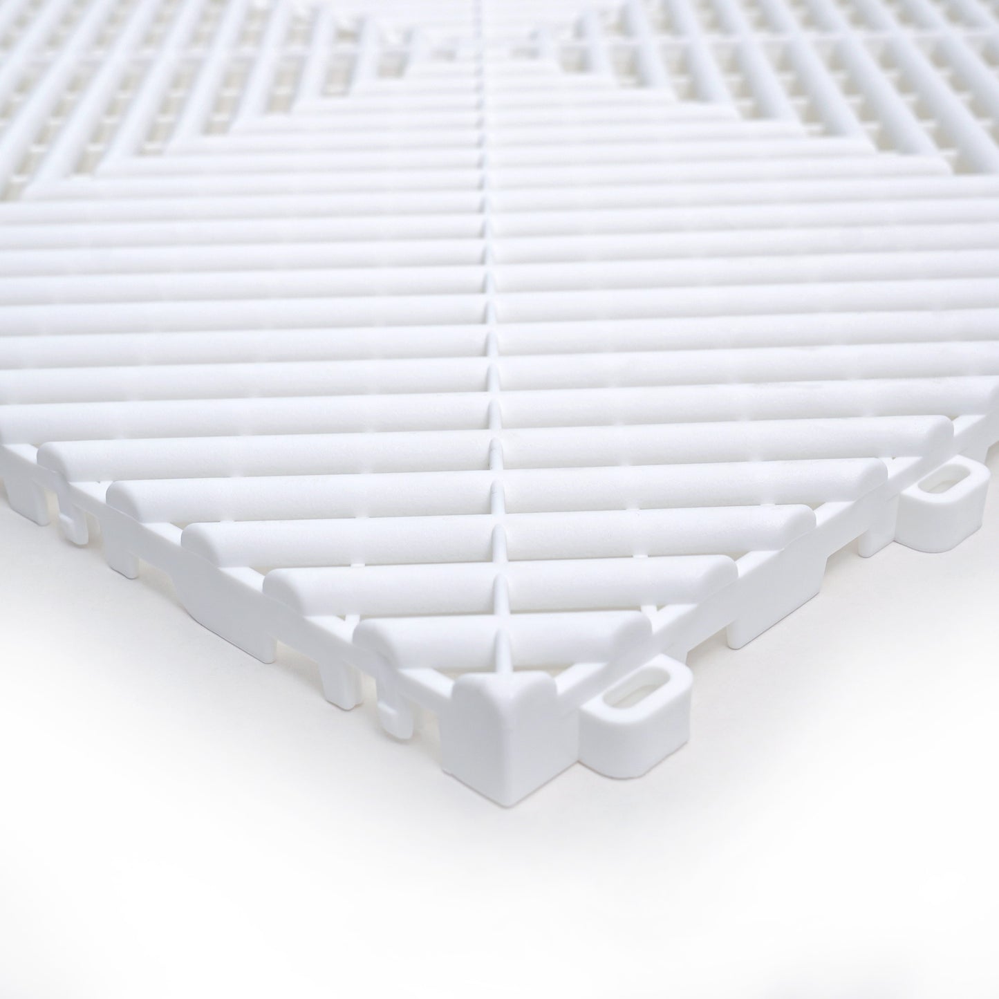 PP Klickfliese „Race“ Weiß 400×400 mm – Robuste Bodenfliese für Garage & Werkstatt