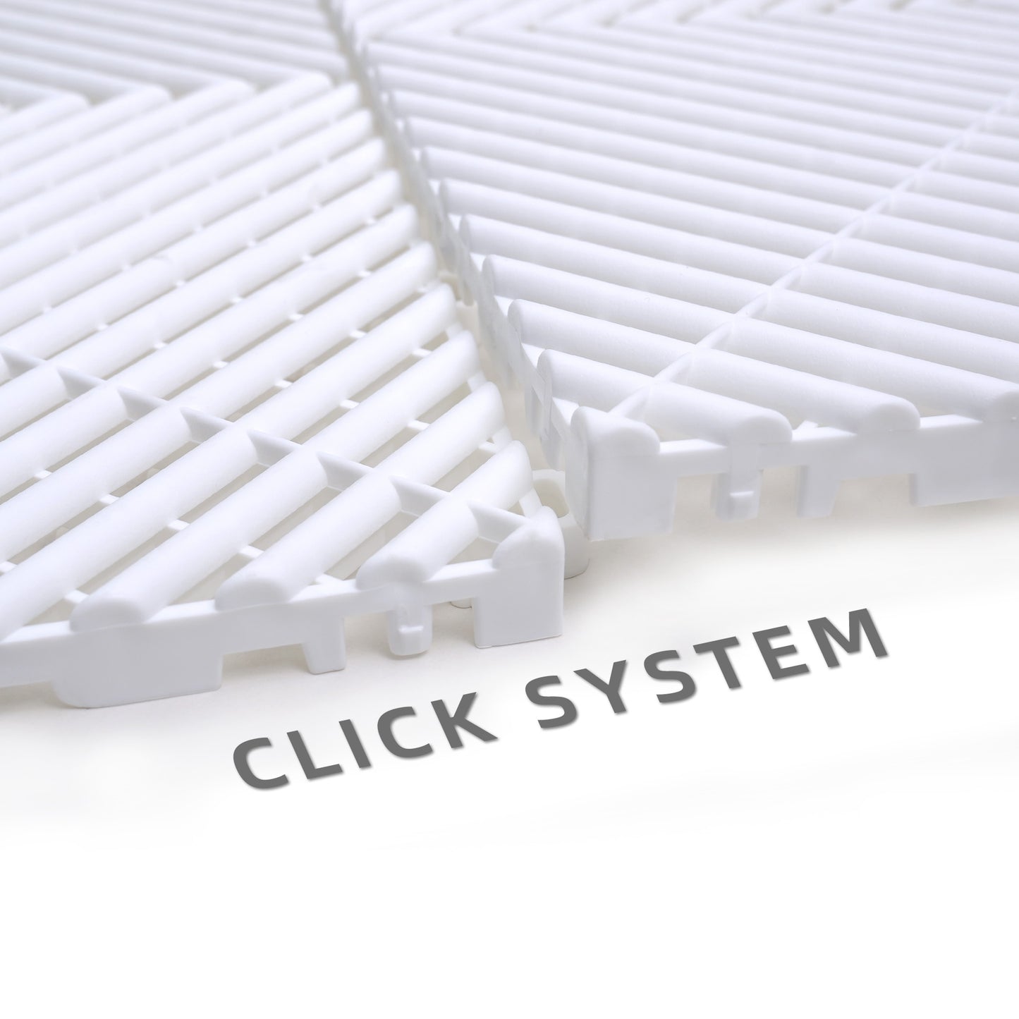 PP Klickfliese „Race“ Weiß 400×400 mm – Robuste Bodenfliese für Garage & Werkstatt