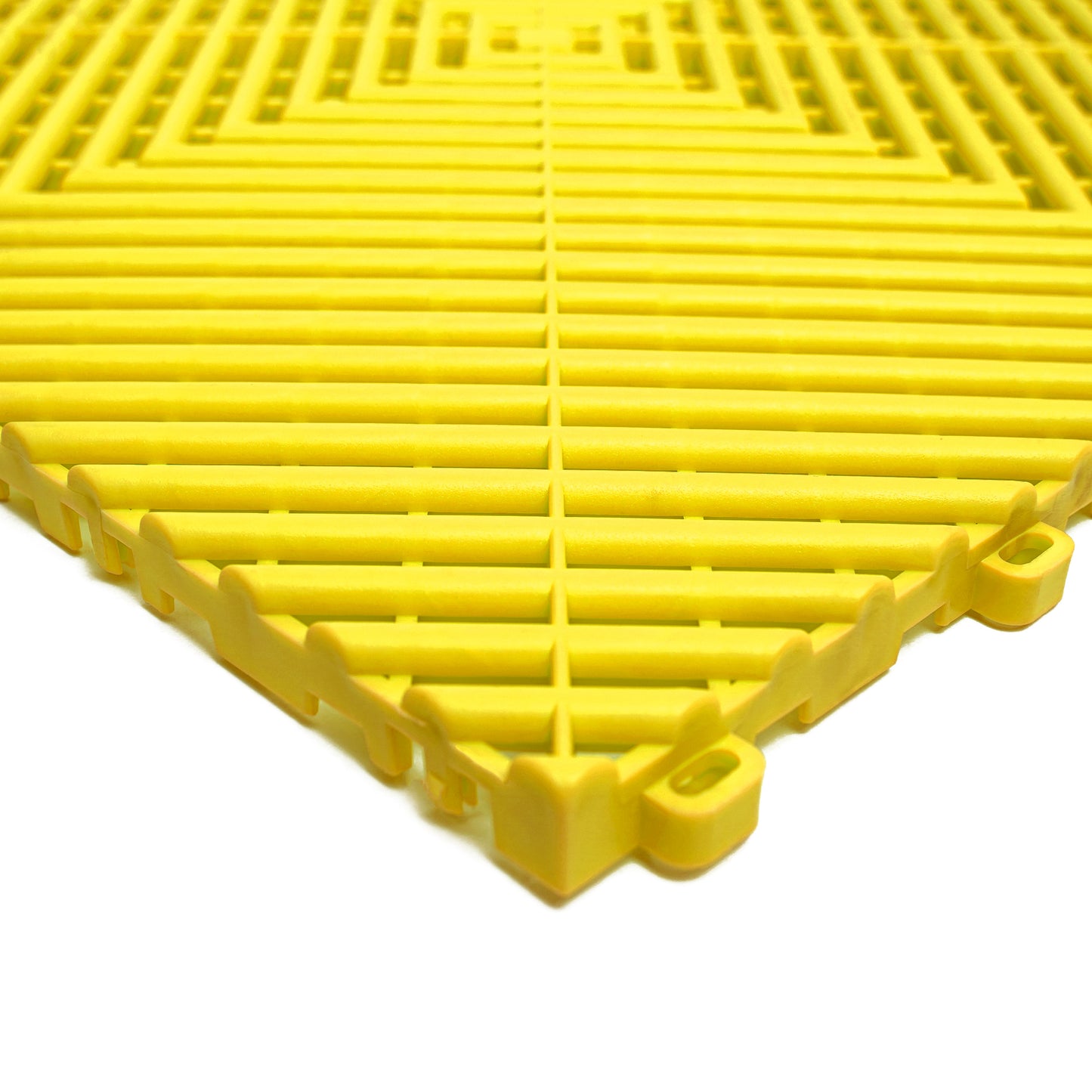 PP Klickfliese „Race“ Gelb 400×400 mm – Robuste Bodenfliese für Garage & Werkstatt