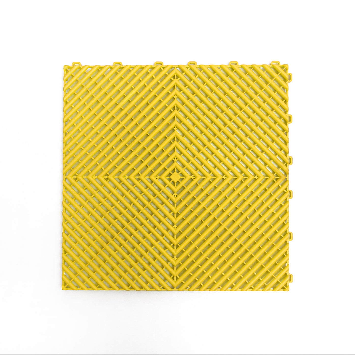 PP Klickfliese „Race“ Gelb 400×400 mm – Robuste Bodenfliese für Garage & Werkstatt