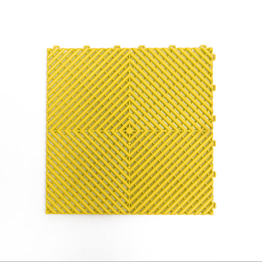 PP Klickfliese „Race“ Gelb 400×400 mm – Robuste Bodenfliese für Garage & Werkstatt