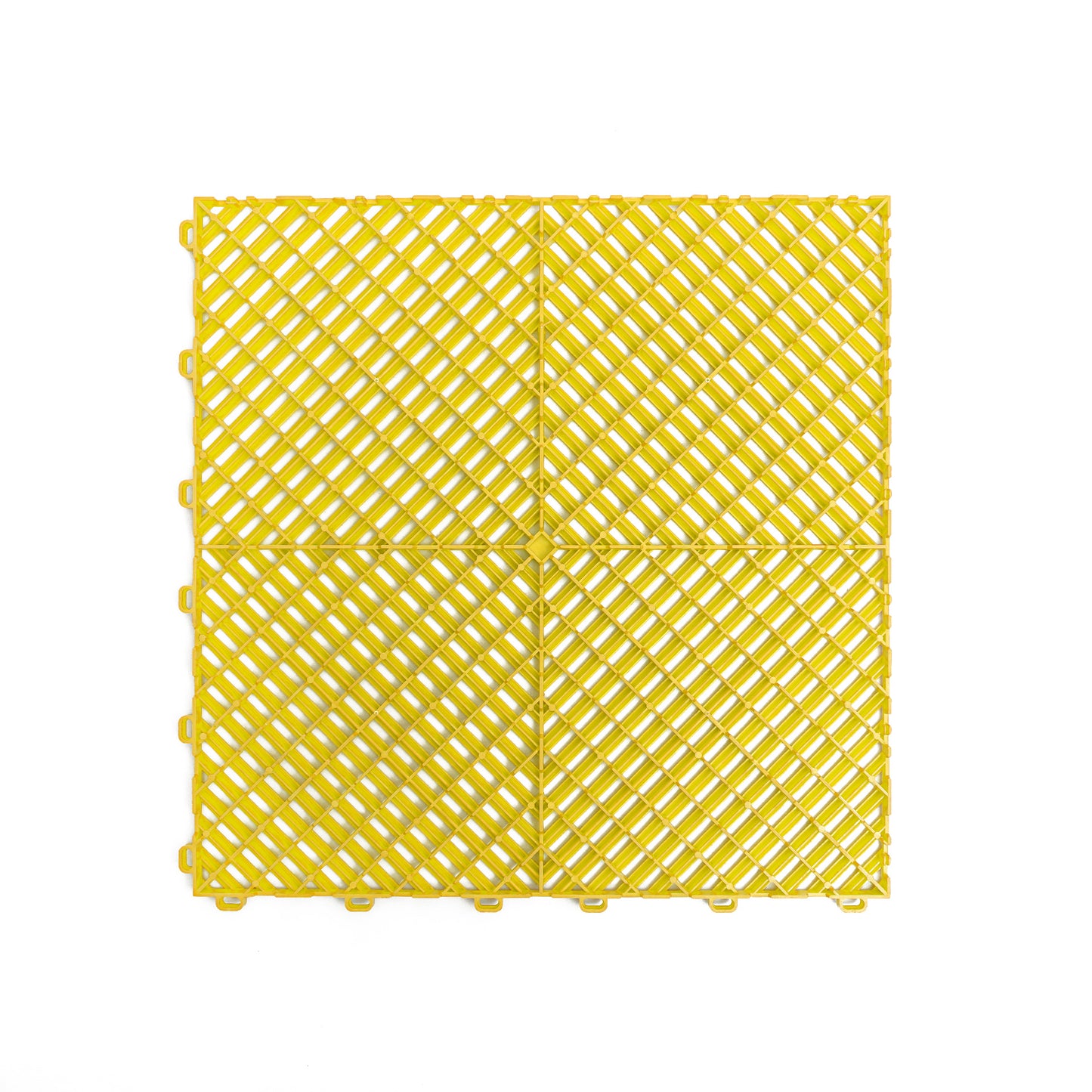 PP Klickfliese „Race“ Gelb 400×400 mm – Robuste Bodenfliese für Garage & Werkstatt