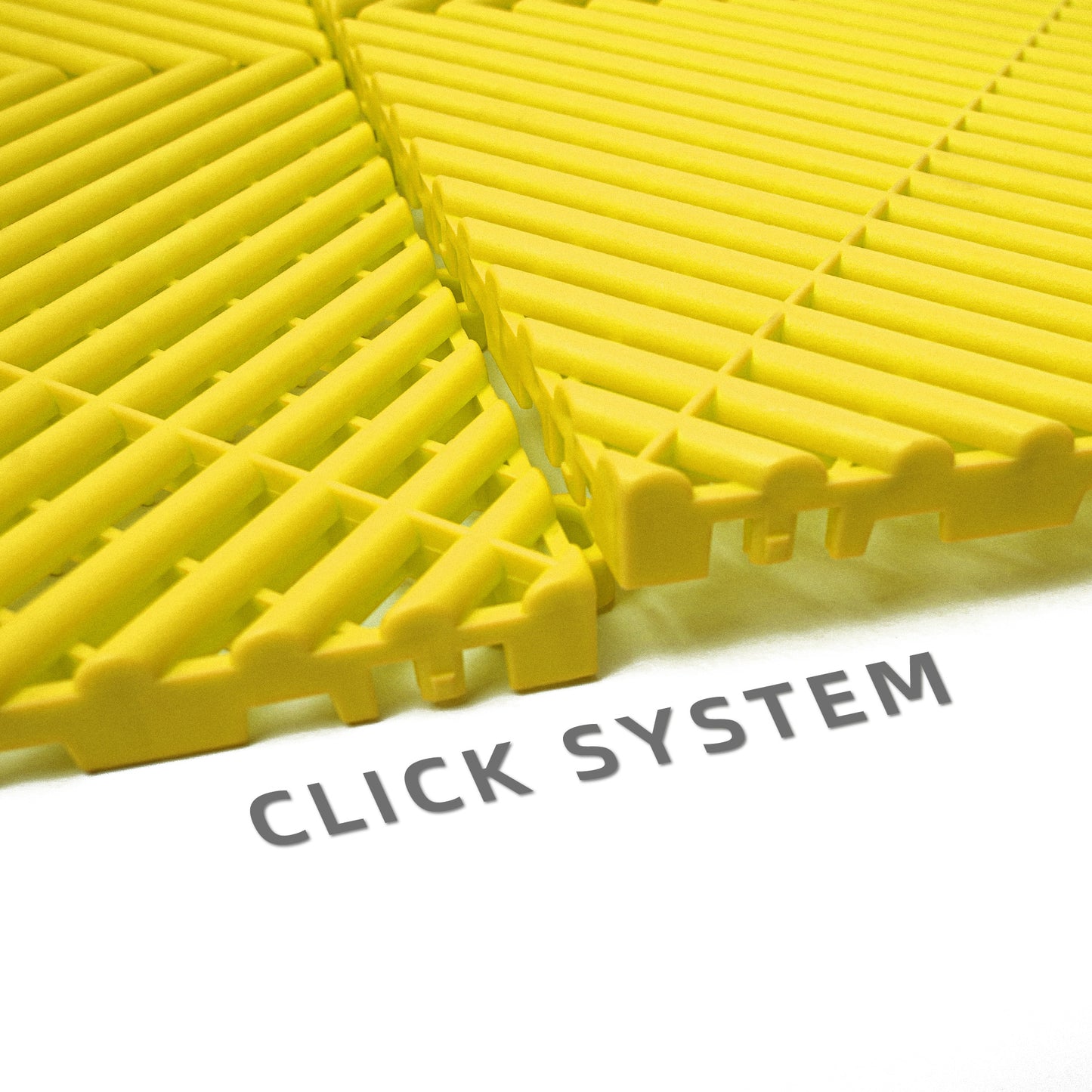 PP Klickfliese „Race“ Gelb 400×400 mm – Robuste Bodenfliese für Garage & Werkstatt